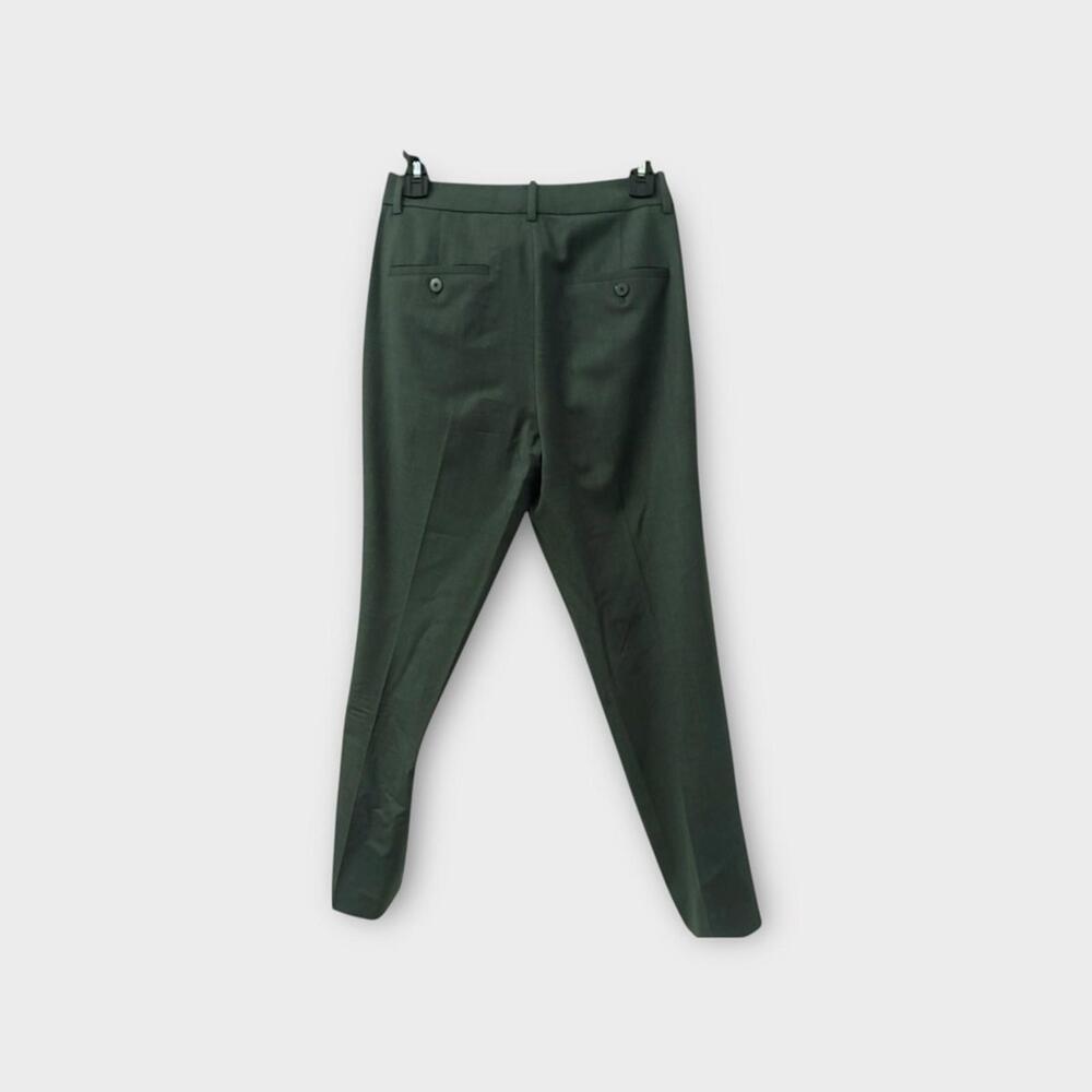 Theory Treeca 2 Cropped Wool Slim Pants – Hunter Green Melange (Size 4) - Picture 4 of 7